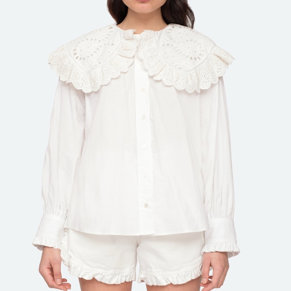 Sea NY Women’s Marina Top, Sample size S, White Color- SAMPLE